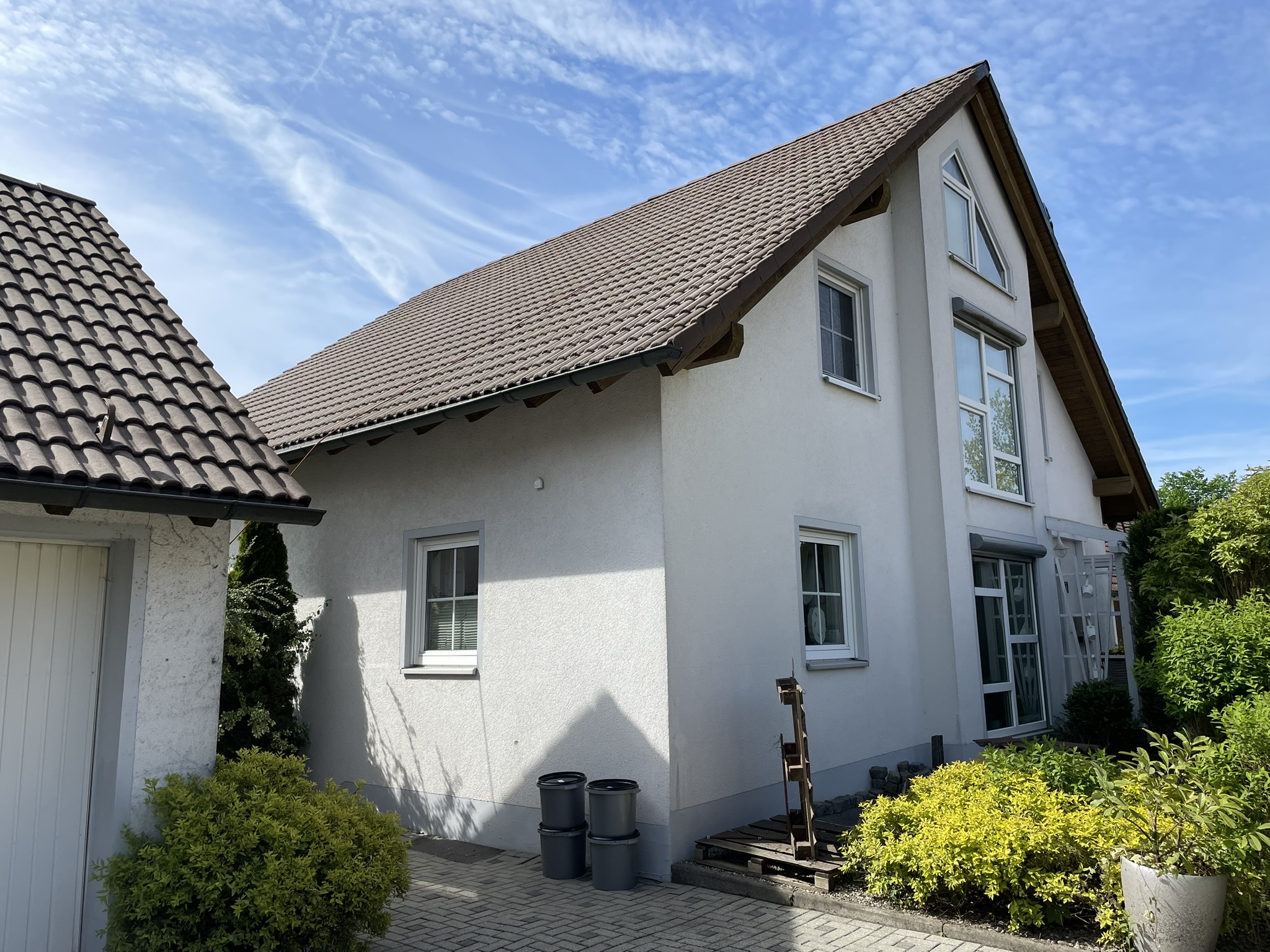 Detail van de dakcoating